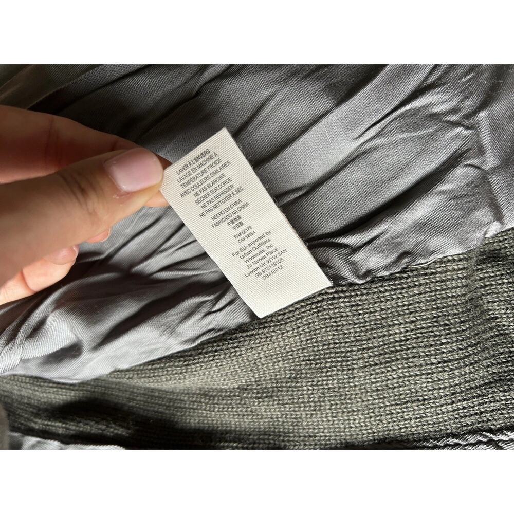 Free People Steel Mill Moto Jacket Womens 4 Gray Faux Leather Vegan NWT - Picture 10 of 14